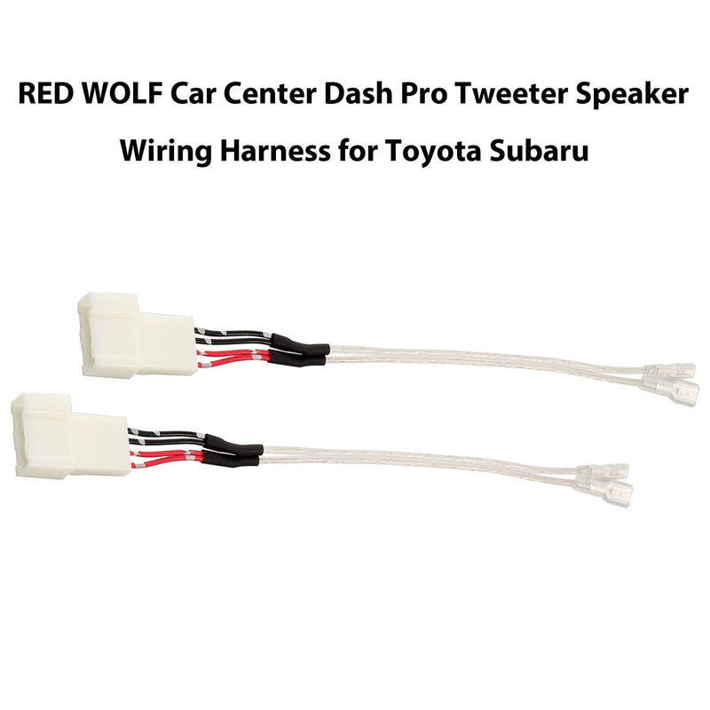 RED WOLF Car Front Dash Tweeter Speaker Wiring Harness for 2008-2022 Toyota RAV4 Camry 4Runner Highlander Scion, 2010-2019 Subaru Forester Factory Speaker Replacement Adapter Connector Non JBL System 2PCS