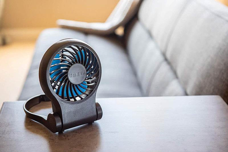 Treva 3.5 Inch Portable Desk Fan with USB Port - Small, Compact, Powerful Airflow, AC Adapter Included 1 PACK USB FAN