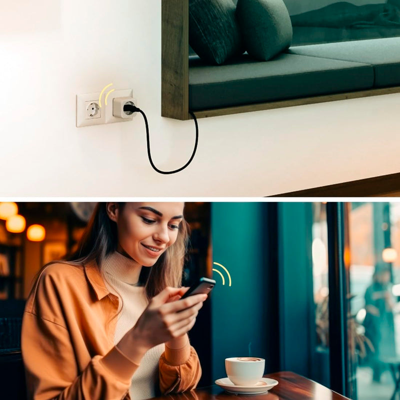Hama WLAN Socket, Pack of 3 (with Matte Smart Home, Universal, WLAN Controlled Socket with App and Voice Control, as Timer, 3680 W) Pack of 3 - Indoor