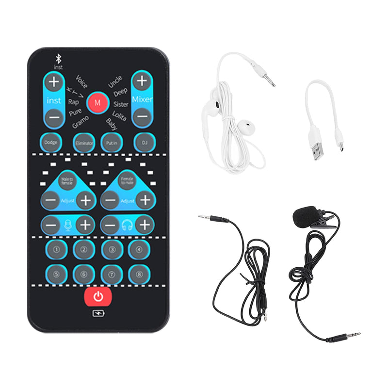 Voice Changer, Portable Handheld Microphone Voice Modulator Disguiser with 8 Sound Effects, Handheld Gaming Recording for Mobile Phone Computer PS4 PS5 Xbox One Games M10