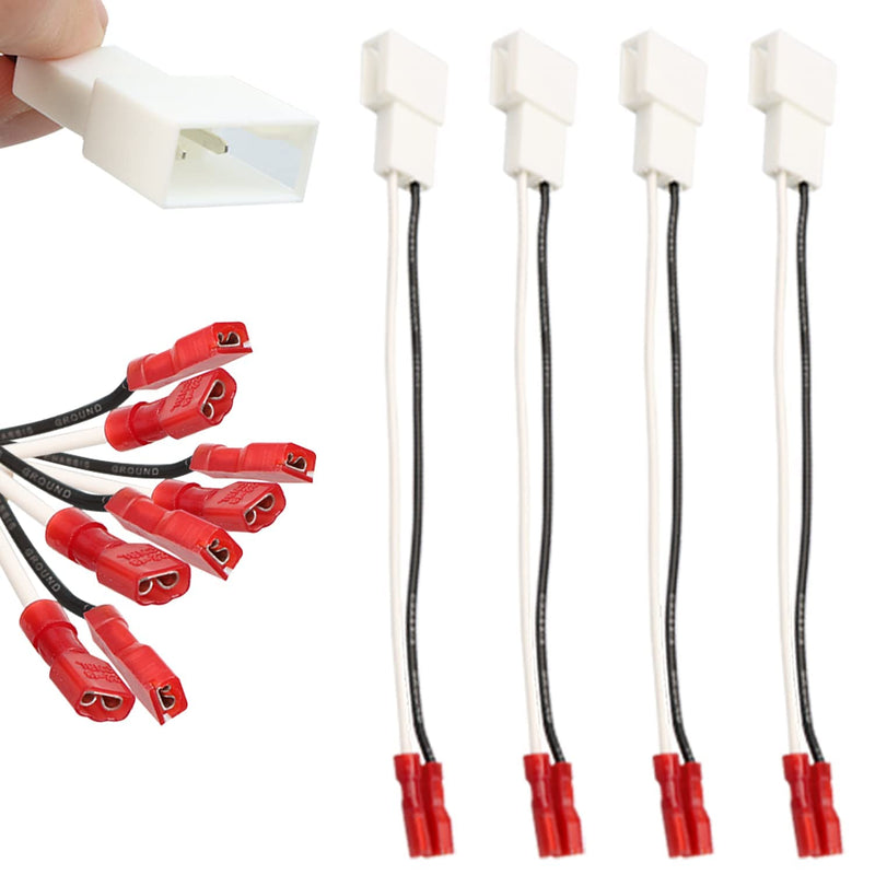 72-8104 Speaker Adapter Wire Harness Replacement for Toyota Camry Corolla Tacoma Tundra Scion Pontiac Car Front and Rear Door Speaker Wire Harness Adapter Plug 4Pcs 72-8104 Speaker harness