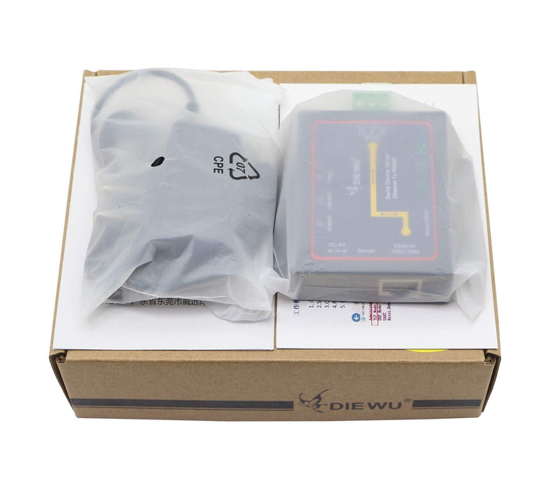 CERRXIAN RS485 to Ethernet RJ45 TCP / IP Serial Device Server Converter Transparent Transmission Serial Data Communication Device Support Web Management System