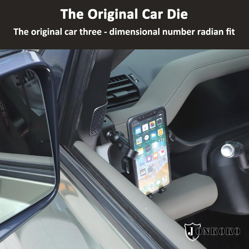 Alumium Alloy Dashboard Side Mobile Phone Holder Trim Compatible with Land Rover Defender 90 110 130 2020-2024 Car Central Control Car Phone Mount (Style B, Left)