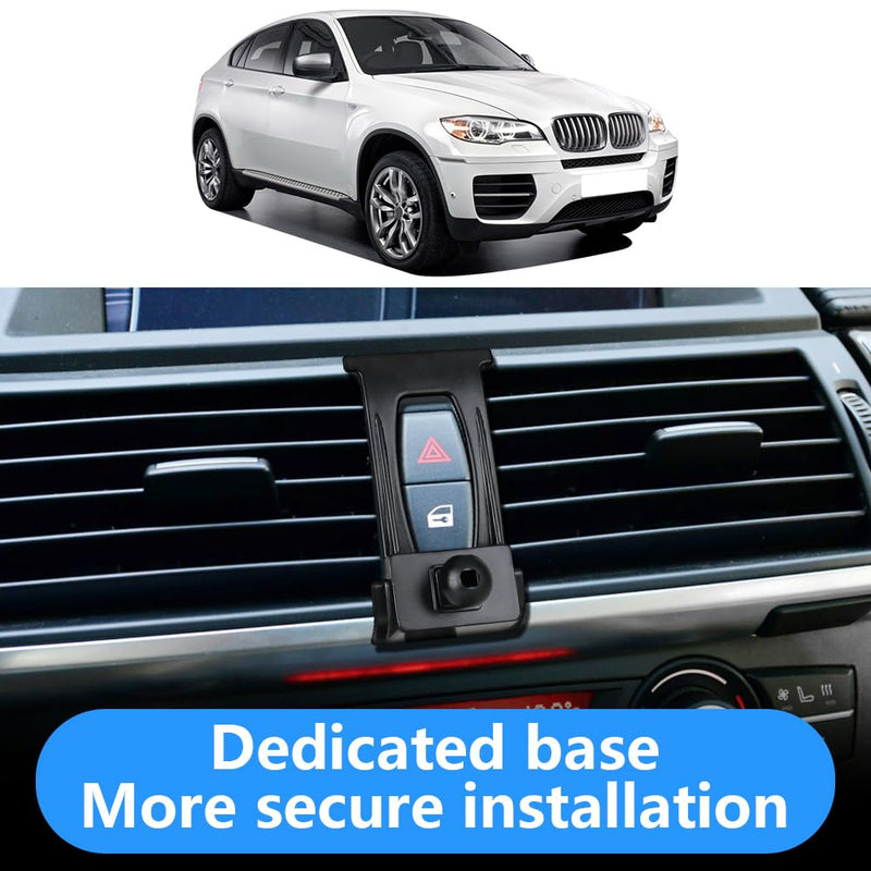 LUNQIN Car Phone Holder for BMW X5 X5M 2007-2013 and BMW X6 X6M 2008-2014 Auto Interior Accessories Best Cell Phones Mount Cellphone Mobile Cradle Charging Navigation Bracket Air Vent Stand Accessory for 2007-2013 BMW X5 & 2008-2014 X6