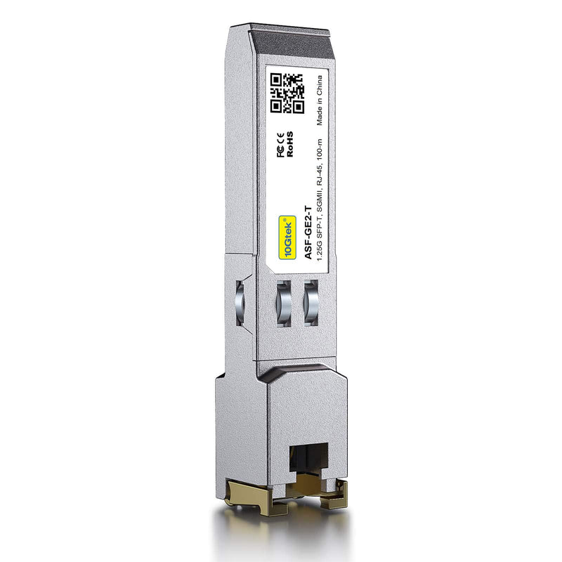 10/100/1000Base-T Copper SFP, Auto-Negotiation SFP to RJ45 Mini-GBIC Transceiver, Compatible with Mikrotik S-RJ01 10/100/1000M-T: 100m