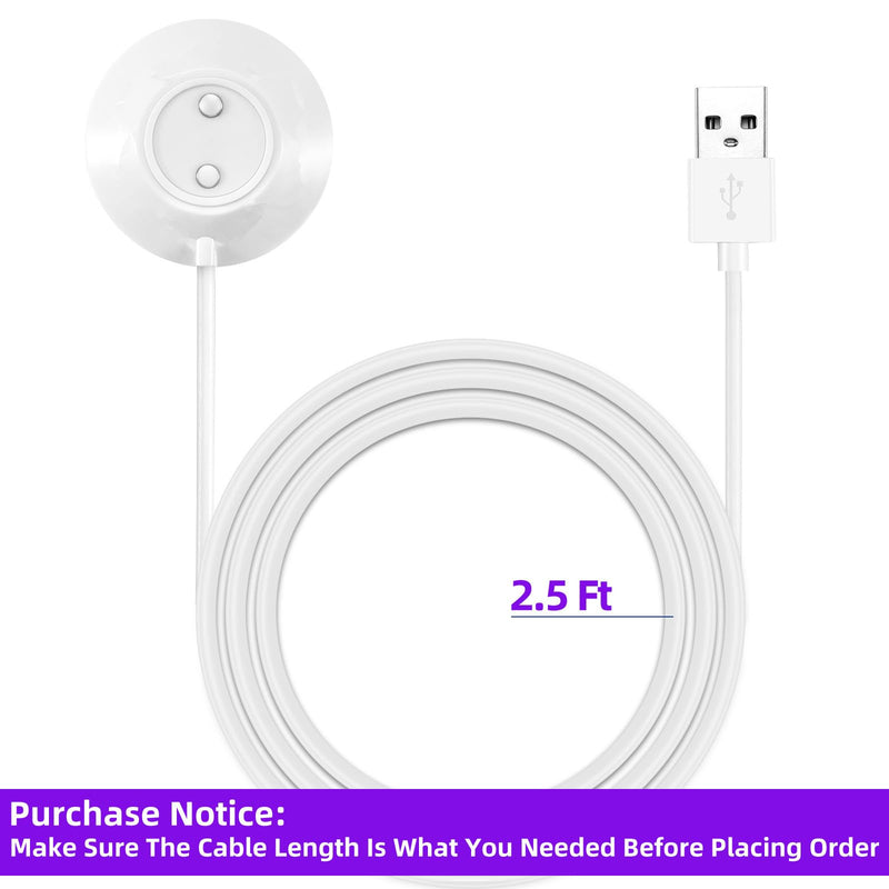 Rose Charger, Replacement Rose Standing Base Dock Station, Magnetic Fast Charging USB Cable Charger for Rose - 2 Pack, 2.5Ft