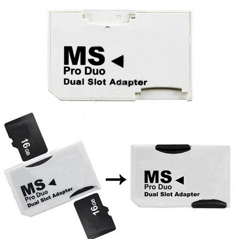 Micro SD TF to Memory Stick MS Pro Duo for PSP 1000/2000 / 3000 Card Dual 2 Slot Adapter Converter CR-5400 CR5400
