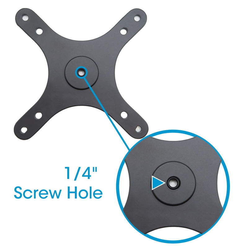 Kado Portable Monitor Stand Adapter Bracket Plate Tripod, Wall Mount Arm Mount 1/4" Screw Hole to 100x100mm 75x75mm Universal, Tripod Camera Stand for Desktop Monitor Portrait/Landscape Mode