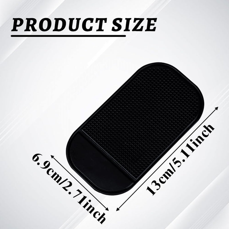 10Pcs Car Dashboard Non Slip Mat, Removable and Traceless Anti Slip Gel Pad with Strong Adhesive, Universal Car dashboard Accessories for Holding Cell Phone Sunglasses Coins Keys (5.1 * 2.7)