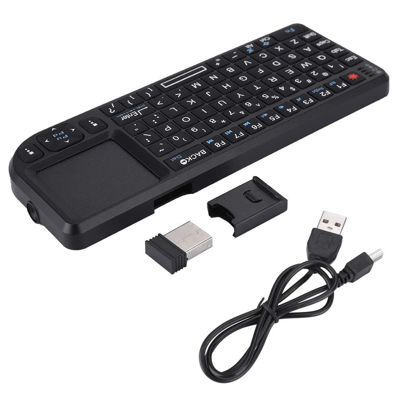 2.4GHz Wireless Touchpad Keyboard, RT-MWK02 Rechargeable Ultra-Thin Mini USB Backlit Keyboard for HTPC, for PS3/for PS4, 360 and ONE