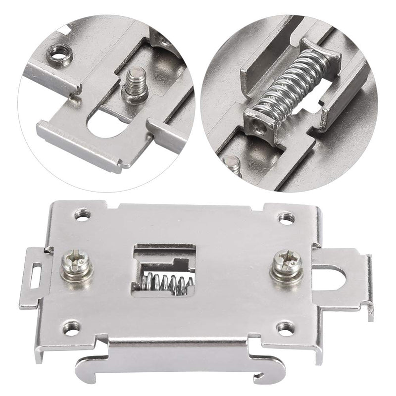 AUNMAS DIN Rail Mounting Clip, Chinese Standard 35mm Din Rail Fixed Din Rail Kit Din Rail Mounting Bracket Solid State Relay Clip Clamp With 2 Mounting Screws