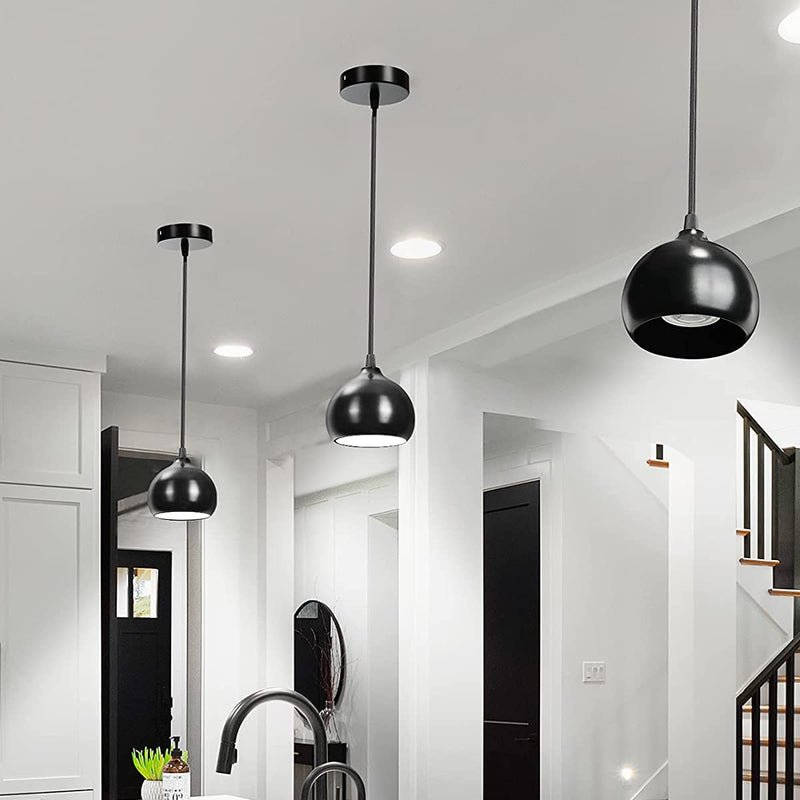 Chedin Ceiling Canopy 100 x 20 mm, Metal Junction Box, 1 Hole Round Lampshade, Ceiling Rose, Matte Black, Suitable for All Lamps (1 Piece)