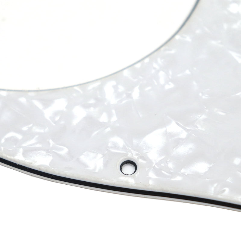 Left Handed White Pearl 3 Ply 11 Hole Strat Electric Guitar Pickguard HSS Pick Guard for Fender USA/Mexico Stratocaster/Strat Style Guitar Parts, with Pickguard Screws
