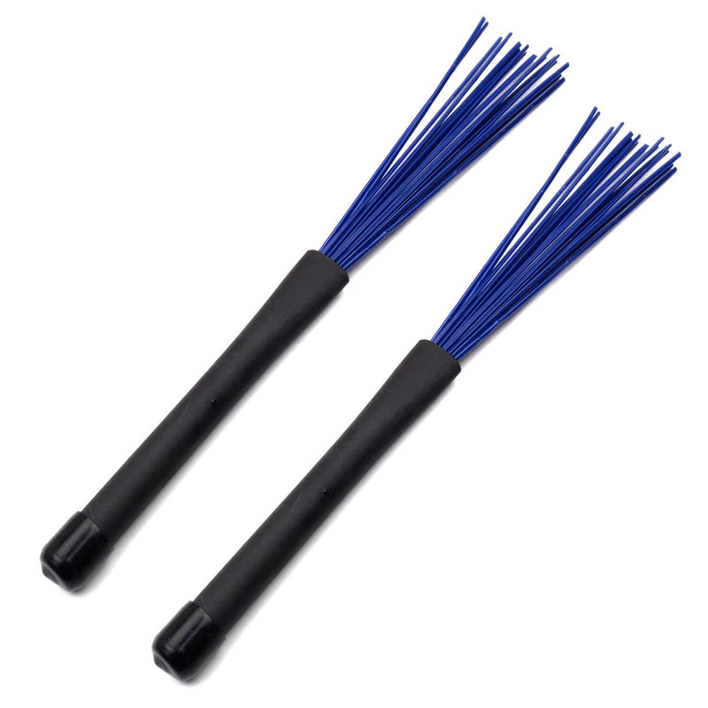 2Pair Drum Brushes Set Jazz Nylon Brushes, Retractable Drum Wire Sticks Brushes for Rock Band, Cajon, Jazz Folk Drummer 2Pair Drum Brushes