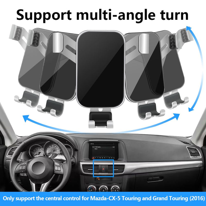 LUNQIN Car Phone Holder for Mazda CX-5 CX5 2016 Touring & Grand Touring Auto Interior Accessories Best Cell Phones Mount Cellphone Mobile Cradle Charging Navigation Bracket Air Vent Stand Accessory for 2016 Mazda CX-5 Touring & CX-5 Grand Touring