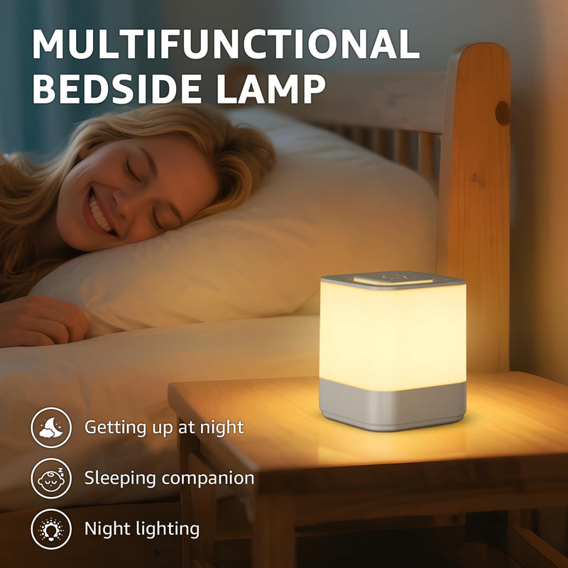 uuffoo 2 Pack Rechargeable Small Night Light Touch Dimmable Cordless Lamp | 3-Mode Lighting | 4000mAH Battery Operated | USB Changing | Portable Table Lamp for Bedside Bedroom Travel White A
