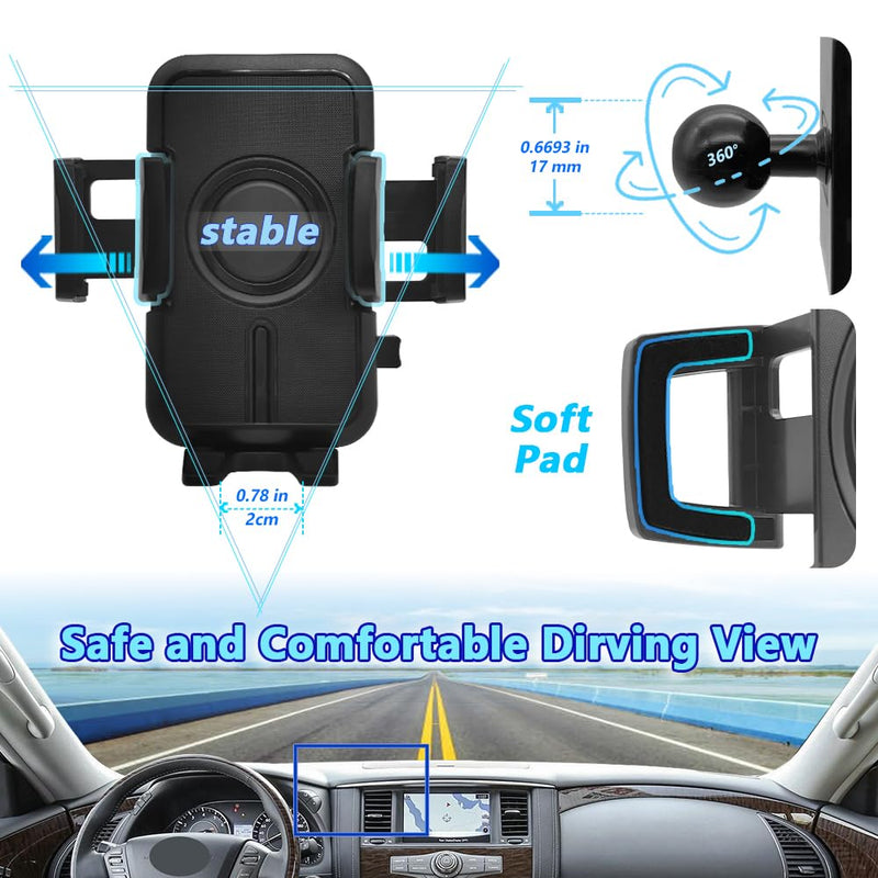 WAAPAK Car Phone Holder Mount 2017-2020 Nissan Armada Auto Accessories Interior Decoration Smartphone Thick Case Cradles Navigation Bracket iPhone
