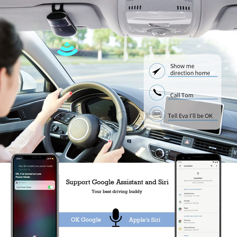 Handsfree Bluetooth Car kit for Cell Phone, Wireless Bluetooth Speaker for car handsfree Safe Driving, Bundle Set of BC980SA n BC920SA
