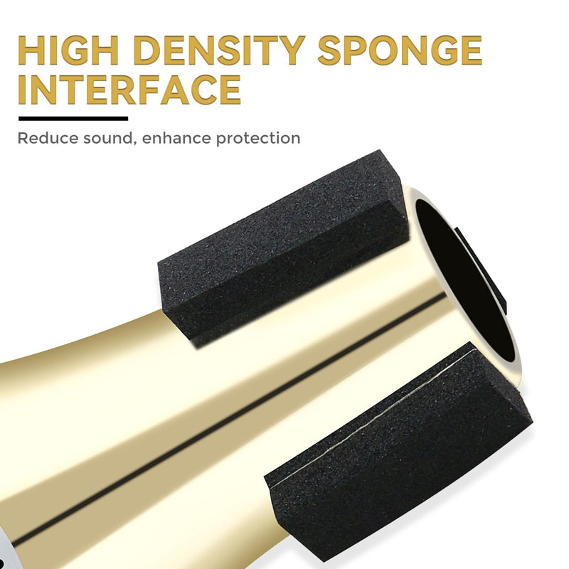 [AUSTRALIA] - ROWELL Trumpet Mute, ABS Straight Trumpet Mute,Mini Trumpet Mute Silencer,Lightweight Practice Trumpet Mute,Trumpet Acessories for Beginner.(Gold) Gold 
