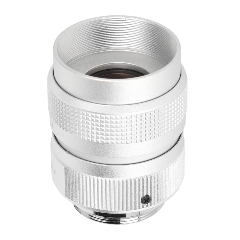 Pomya 25mm F1.4 Large Aperture Manual Focus, CCTV Lens, Prime MFT Lens for M43,Support Bar Shop Parking House Warehouse (Silver) 25mm F1.4 White