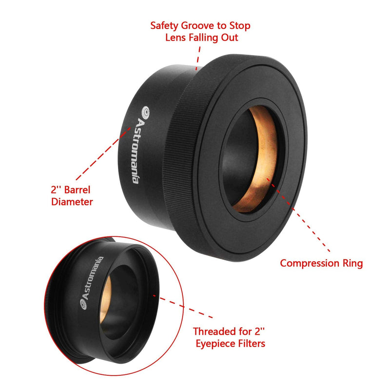 [AUSTRALIA] - Astromania 1.25" / 2" Twist-lock adapter - firmly and gently holds and centres your eyepieces 