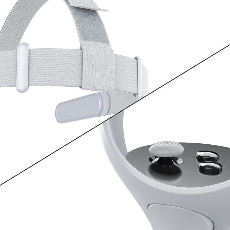 DUXICEPIN Head Strap for Oculus Quest 2, Replacement Head Strap for Oculus Quest 2, VR Accessories with 2 Pair Thumb Grip Caps,Oculus Quest 2 Head Strap,Meta Quest 2 Head Strap