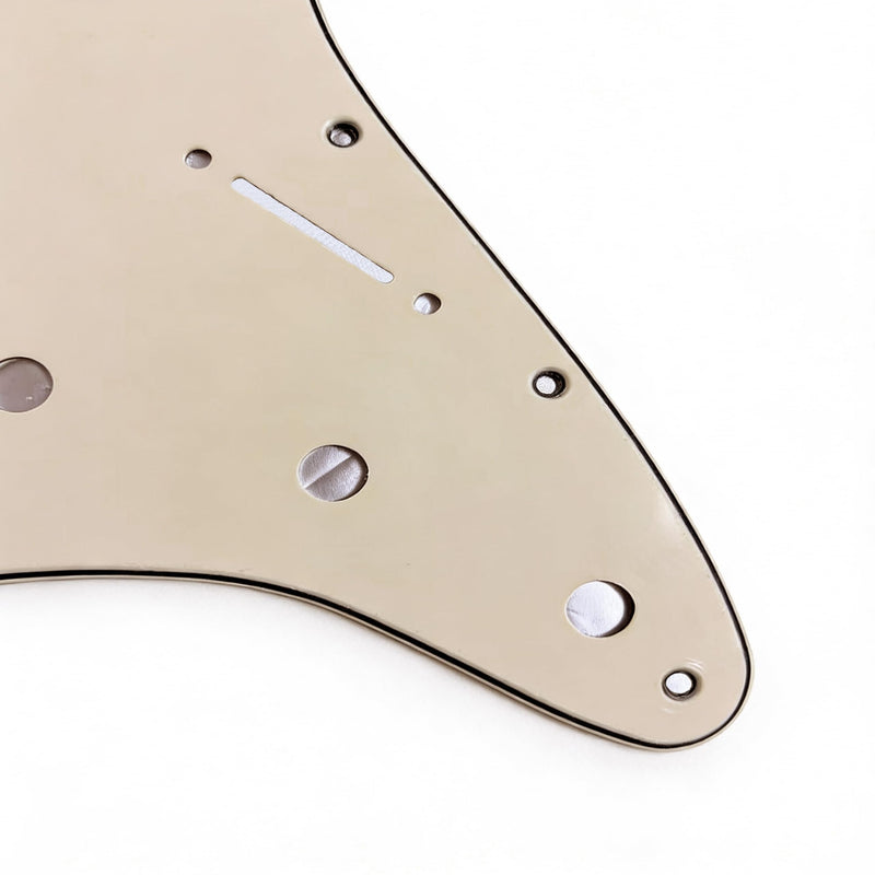 11 Hole SSS Strat Electric Guitar Pickguard for Fender USA/Mexican Made Standard Stratocaster Modern Style Guitar Parts (Beige-1, 3 Ply) Beige-1