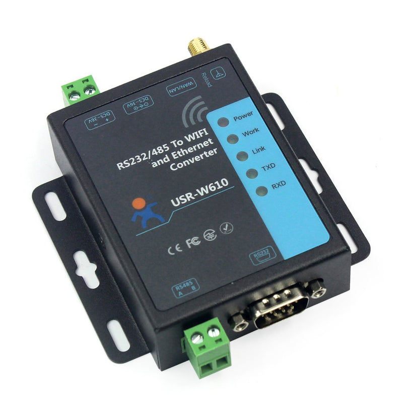 Serial to WiFi Ethernet Wireless Converter RS232 RS485 Serial Server(USR-W610)