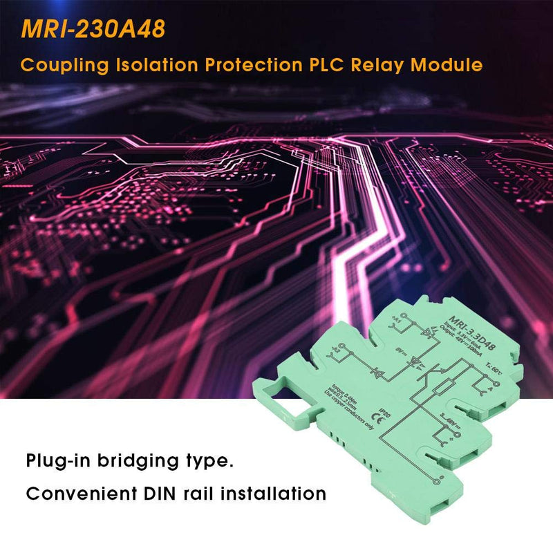 [AUSTRALIA] - Optocoupler, PLC Relay, MRI-3.3D48 DC Separates Photoelectric Coupler Separating PLC Relay Module Input 3.3VDC Output 3-48VDC 