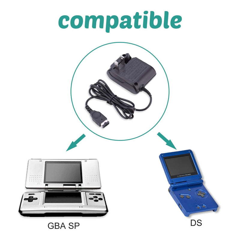 Charger Kits for Gameboy Advance SP, AC Adapter Supply Charger and USB Charging Cable for Gameboy Advance SP (GBA SP) and Nintendo DS