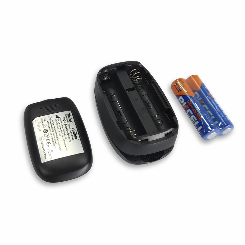 Wellue Pulse Oximeter, Oxygen Saturation Meter Finger, Portable Oxygen Saturation Monitor and Heart Rate Monitor, Automatic Measurement, Easy to Use, with Batteries