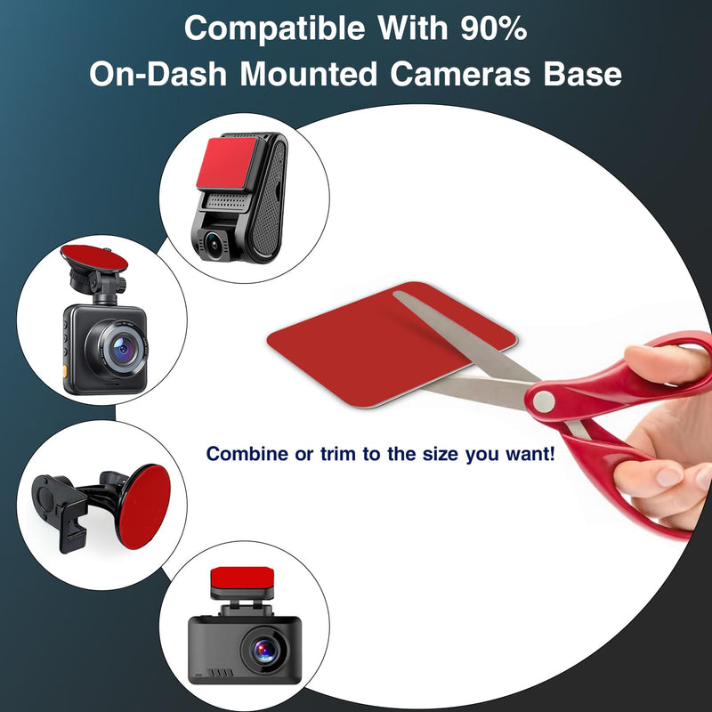 Car Windshield Electrostatic Film and Double-Sided Sticker Adhesive Pad for Mounting Dash Cam, Camera, Windshield Sticker Applicator Car Decals Sticky Pad 10