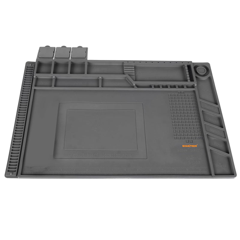 Heat Resistant Magnetic Repair & Soldering Mat Silicone 30 x 45 cm Grey 22727