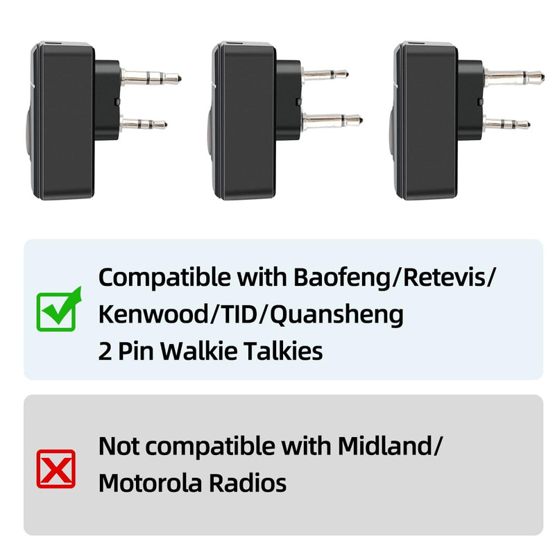 ABBREE Ham Radio Wireless Handheld Speaker Mic, 2 Pin Shoulder Microphone Compatible with Baofeng 5RM UV-5R,BF-F8HP PRO,GM21,K5PLUS,GM-15Pro,UV-5G Plus AR-152 Quansheng UV-K5 8 Walkie Talkie (Green) Green