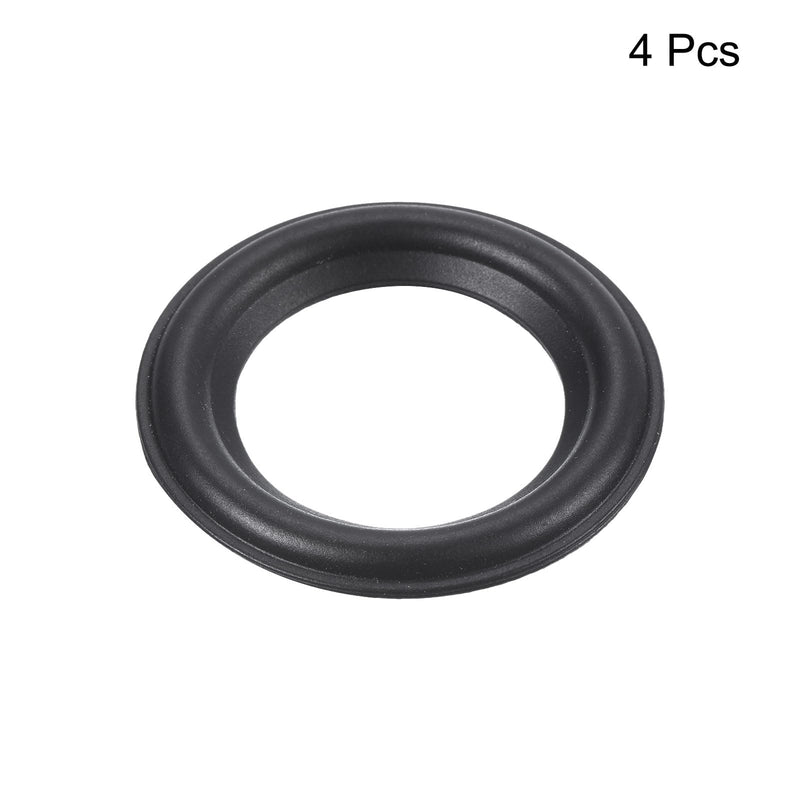 MECCANIXITY Rubber Speaker Foam Edge Surround Rings 2.25 Inch 33mm x 53mm Perforated Subwoofer Rings Replacement Parts for Speaker Repair or DIY Black 4 Pcs