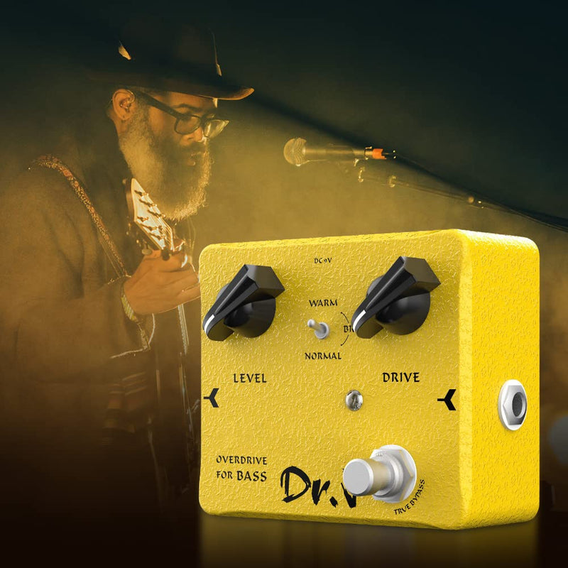 [AUSTRALIA] - JOYO Bass Overdrive Pedal Effects from Rock to Metal Specially Design for Bassist High-end Edition Dr.J Series (D52) Bass Yellow 