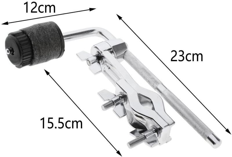[AUSTRALIA] - Drum Set Mounting Clamp Chrome Cymbal Boom Arm with Clamp Holder Bracket Percussion Instrument Accessories Silver 
