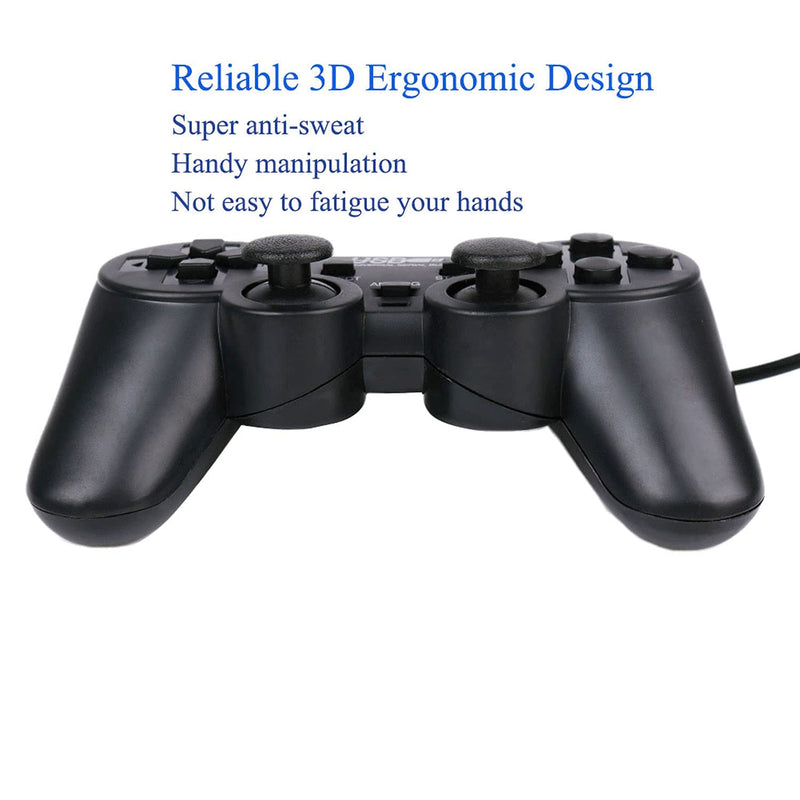 USB Wired Game Controllers for PC/Raspberry Pi Gamepad Remote Dual Shock Joysticks Joypad for PC(Windows 11/10/8/7) & Steam/Roblox/RetroPie/RecalBox
