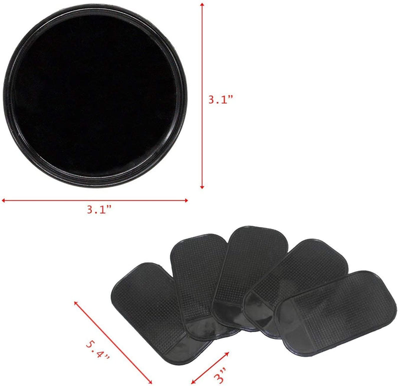 10pack Removable Silicone Sticky Anti-Slip Gel Pads Magic Gel Mat Stick to Car Dashboard Glass Mirrors Metal Tile Wall Kitchen Cell Phone Stand Recipe Holder Non-Slip Rug Pet Bowl Mat Pad