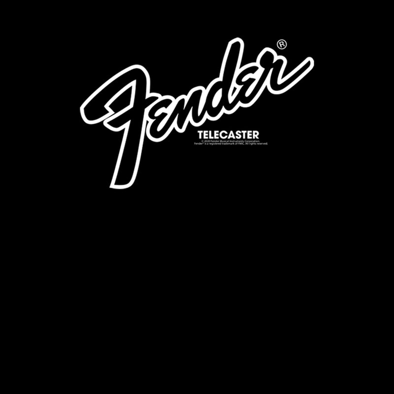 Fifth Sun Men's Fender Telecaster Logo Pull Over Hoodie Medium Black