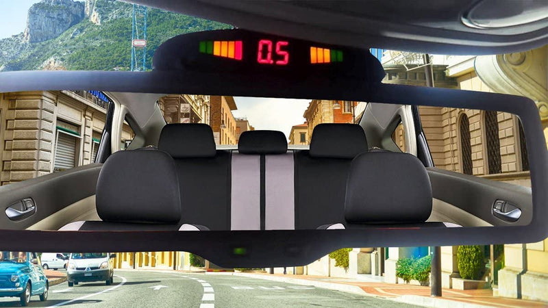 ZONETECH Parking Sensors LED Display Car Reverse Backup Radar System (2 Pack) 2 Pack
