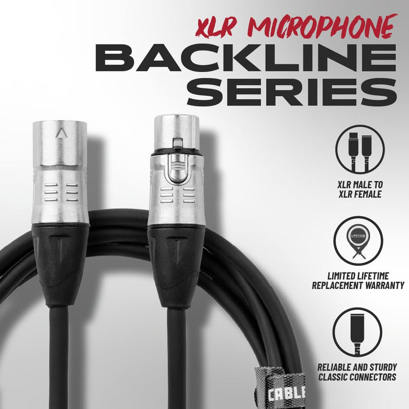 By Gator Cases Backline Series Standard 20 Foot XLR Microphone Cable, (GCWB-XLR-20) 20 Feet