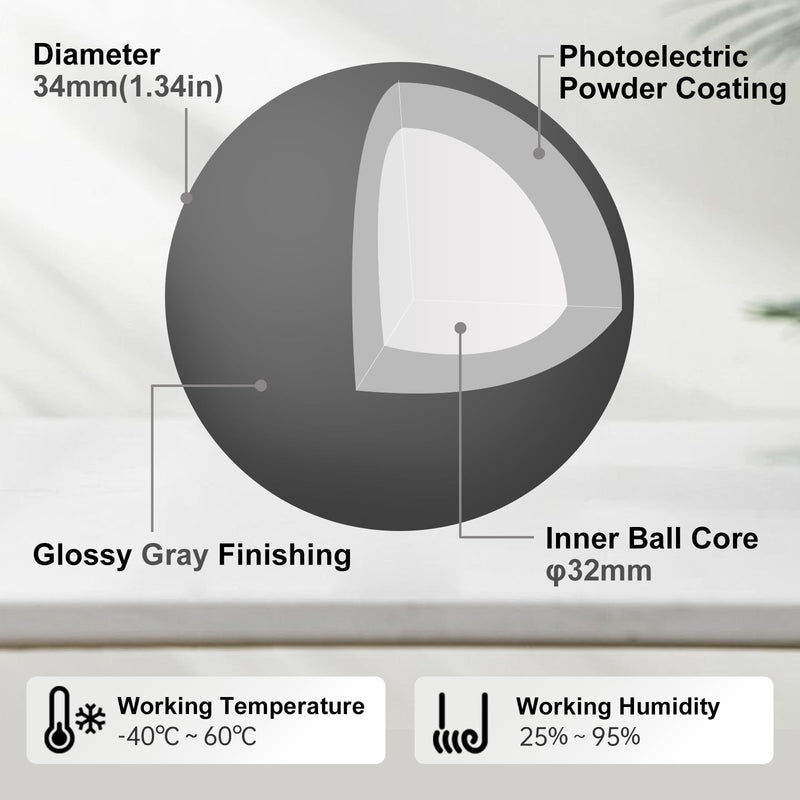 SANWA Wired Trackball Mouse GMATB44RN + Black 34mm Trackball Replacement Ball Set, Computer Rollerball Mice, 400/800/1200/1600 DPI, 5 Buttons, Compatible MacBook, Laptop, Windows, macOS, Chrome OS