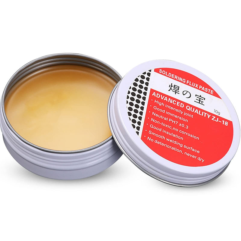 10g Solder Flux, Soldering Flux Paste, No-Clean Solder Grease, Professional Mechanic Welding Repair, For Electronics, Mobile Phone, Home Appliance, Computer Motherboard (0.35oz Jar)