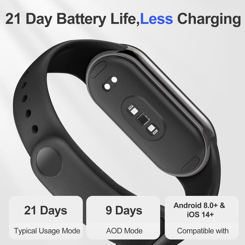 XIAOMI Mi Smart Band 10 (2025) - 1.72" AMOLED Display | 21 Days Battery Life | Touchscreen, Multi-Sport Tracker, Activity Tracker, Heart Rate Monitor | BT5.4 - Midnight Black