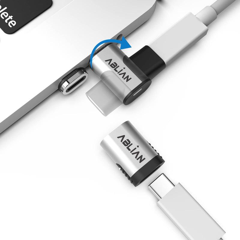 USB C Magnetic Adapter,(2 Pack Straight & Right Angle) Support Thunderbolt 4,USB4.0, PD 100W Quick Charge,40Gb/s Data Transfer,8K Video Output Compatible with MacBook and More USB C Devices. USB adapter