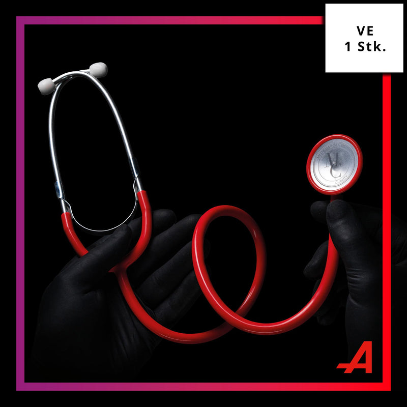 Nurse's Stethoscope Flat with Hose and Flat Membrane Red
