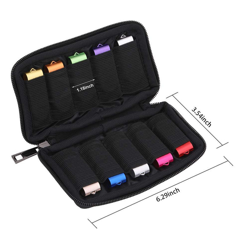 USB Flash Drive Case - Vellgo Soft Material Thumb Drive Holder case, USB Drive Holder Organizer, Portable Electronic Accessories Bag for USB Memory Stick with 10 Slots