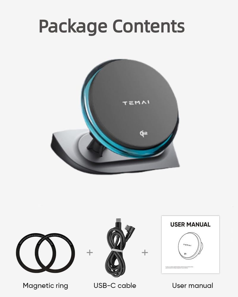 Persevere for Tesla Phone Mount Model 3 Highland 2024-2025 & Model Y Juniper 2025, 15W Qi2 Wireless Charger Strong Magnetic Holder, Fixed Driver Left Air Vent for 4-6.9" Smartphones, Anti-Slip Model Y Juniper 25 / Model 3 Highland 24-25