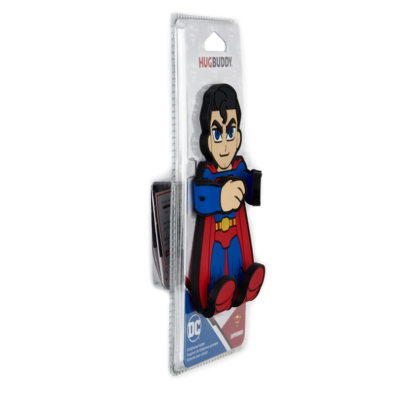 Hug Buddy Superman Cellphone Holder, Multicolor, 360-Degree Swivel, Steel and Silicone